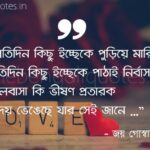 প্রতিদিন কিছু ইচ্ছেকে পুড়িয়ে মারি জয় গোস্বামীর উক্তি Joy Goswami Bengali Quotes